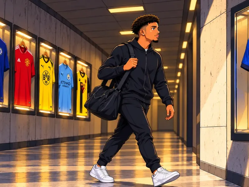 Ilustración estilo anime futbolístico para El Getafe se interesa por Jadon Sancho, aunque su salario aleja la operación