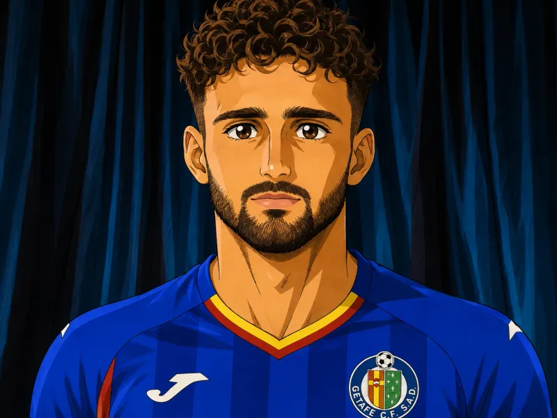 Ilustración estilo anime futbolístico para Getafe compra a Sebastián Boselli y lo firma hasta 2030