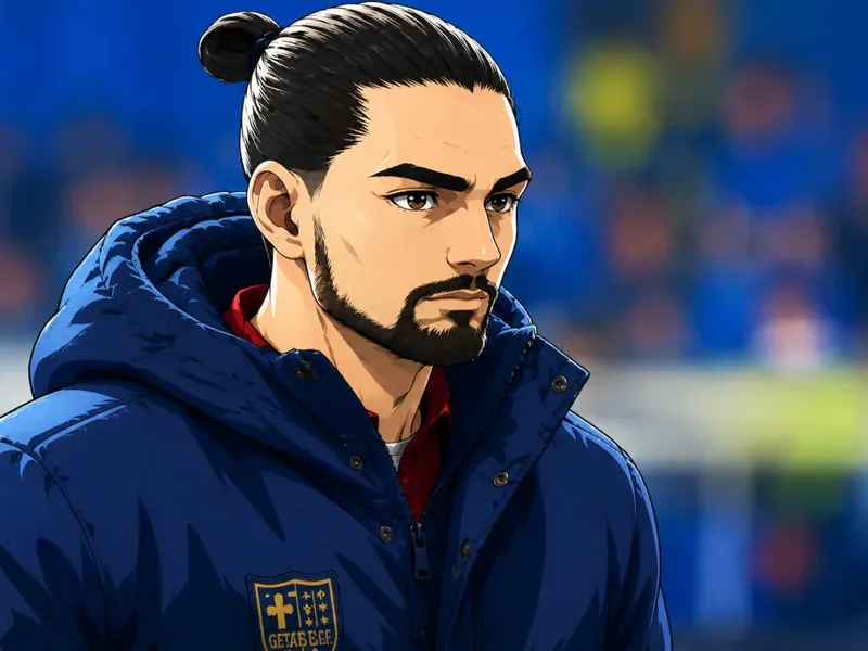 Ilustración estilo anime futbolístico para Saba Sazonov refuerza la defensa del Getafe
